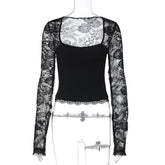 Joselynn Lace Long Sleeve Top