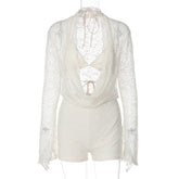 Cattleya Lace Cut-Out Short Set