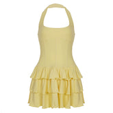 Aziya Halter Pleated Mini Dress