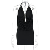 Serina Studded Halter Mini Dress
