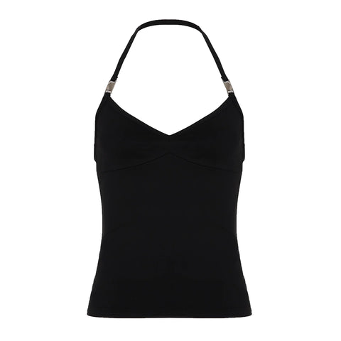 Coraline Metal Halter Top