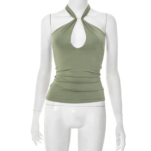 Sanya Metal Ring Halter Top