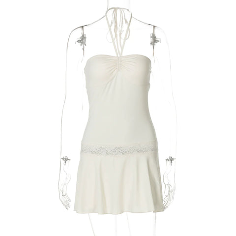 Mulan Lace Halter Mini Dress