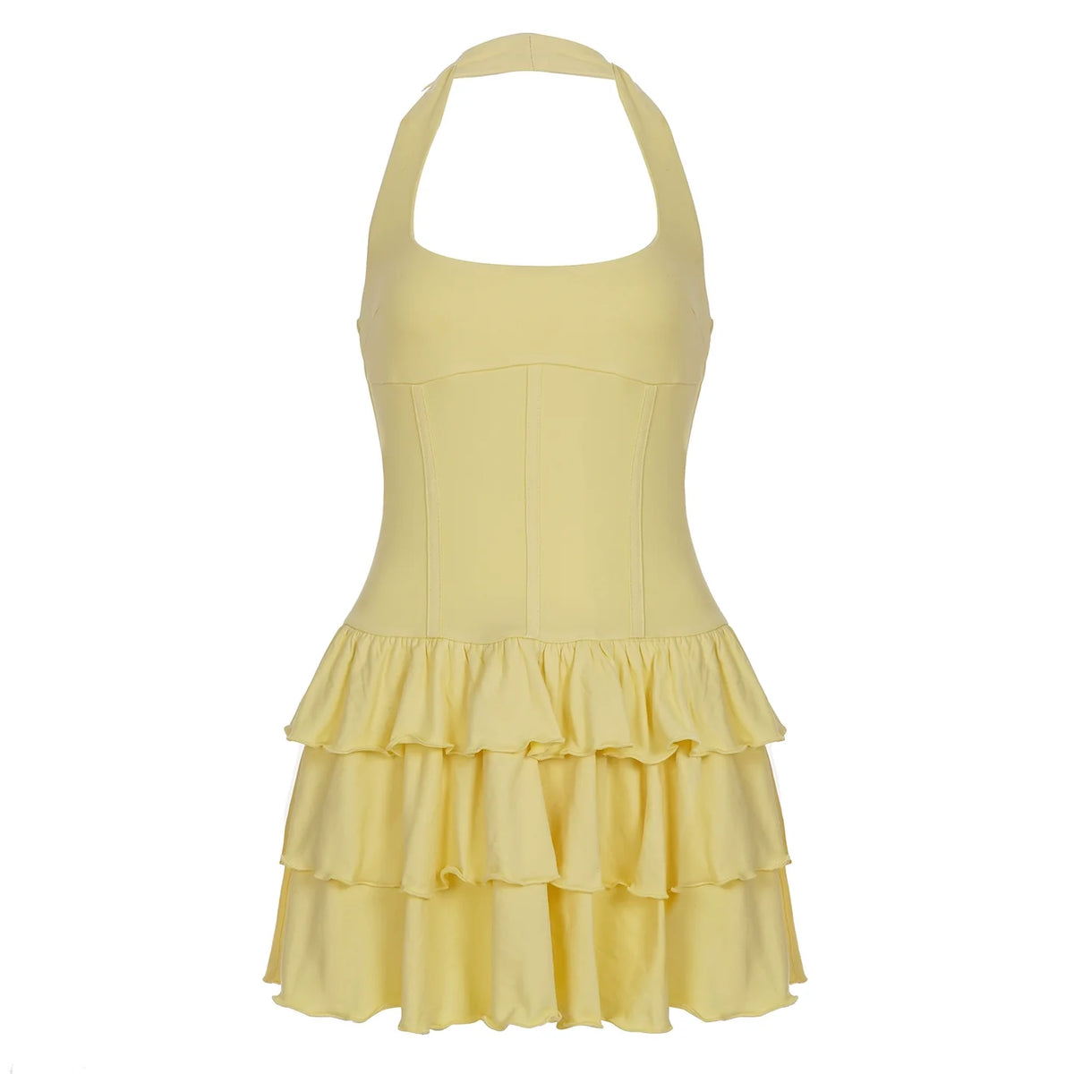 Aziya Halter Pleated Mini Dress