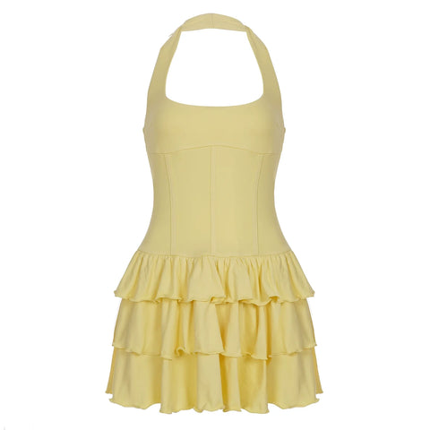 Aziya Halter Pleated Mini Dress