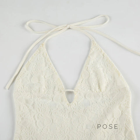 Adaley Lace Tiered Mini Dress