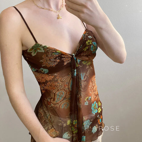 Denali Paisley Ruched Camisole