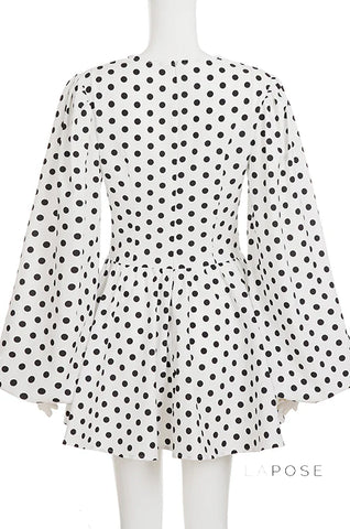 Embry Polka Dot Puff Sleeve Dress