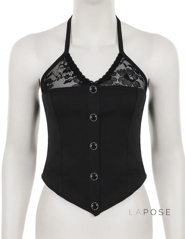 Heavenlee Lace Halter Top