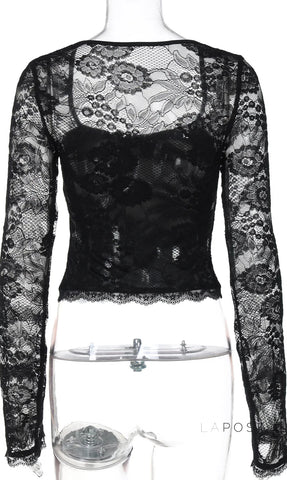 Joselynn Lace Long Sleeve Top