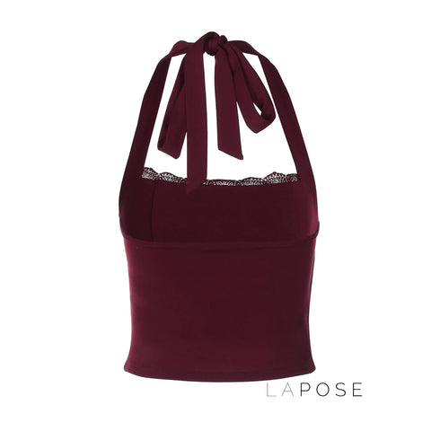 Karolina Lace-Up Halter Top