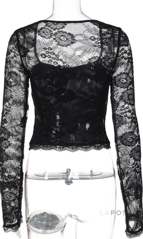 Madelyne Lace Long Sleeve Top