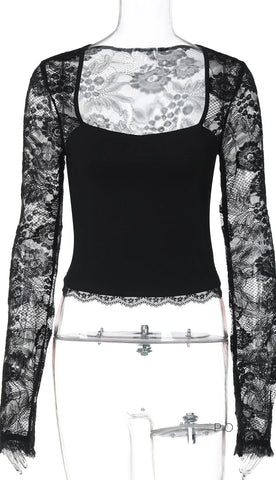 Madelyne Lace Long Sleeve Top