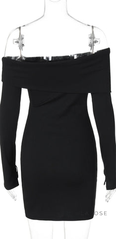 Marina One Shoulder Knit Mini Dress