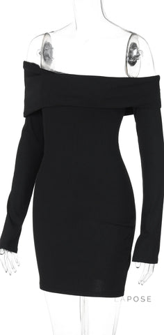 Marina One Shoulder Knit Mini Dress