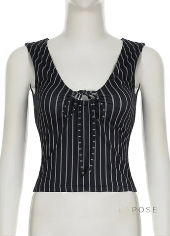 Maybelline Striped Lace-Up Camisole