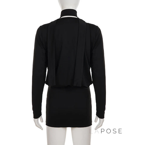 Monica Collared Bodycon Mini Dress