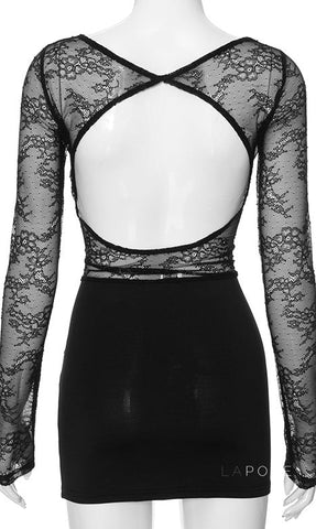 Samayah Lace Bodycon Mini Dress