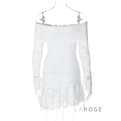Varnika Off Shoulder Lace Mini Dress